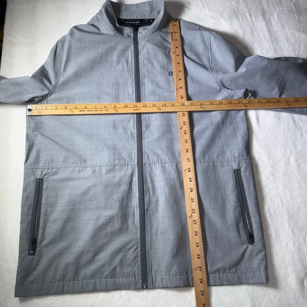 Travis Mathew Above Board Full Zip Jacket L Gray Mesh Lined Golf Active Athletic - Picture 10 of 10